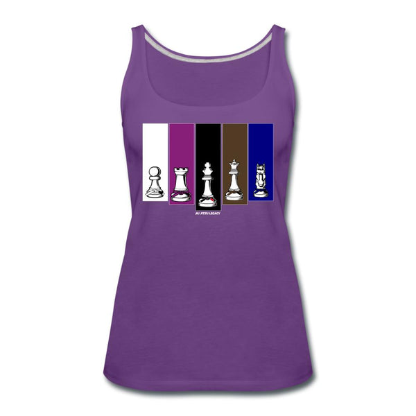 Brazilian Jiu Jitsu Human Chess Women’s Tank Top - purple