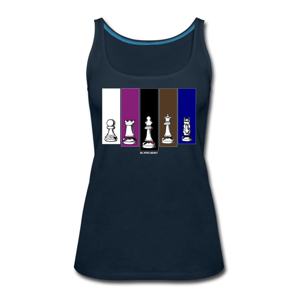 Brazilian Jiu Jitsu Human Chess Women’s Tank Top - deep navy