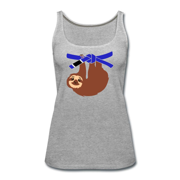 Blue Belt Sloth Women’s Tank Top - heather gray