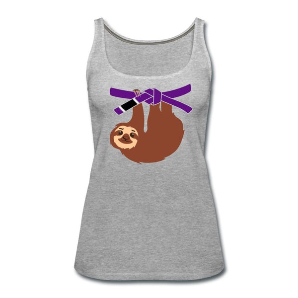 Purple Belt Sloth Women’s Tank Top - heather gray