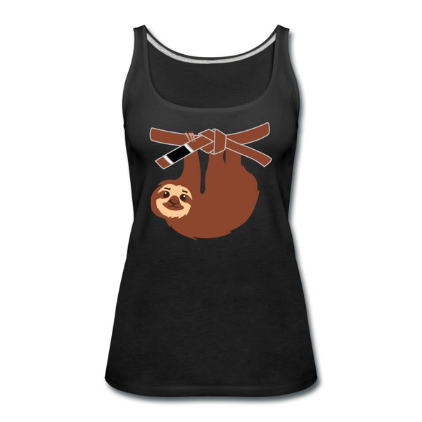Brown Belt Sloth Women’s Tank Top - black
