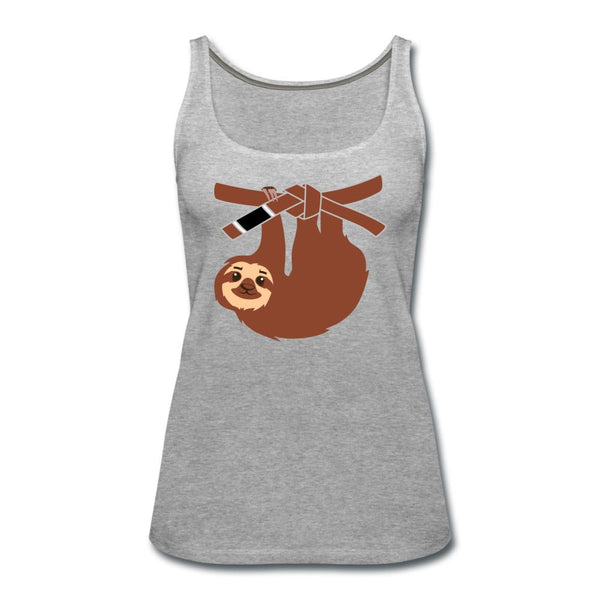 Brown Belt Sloth Women’s Tank Top - heather gray