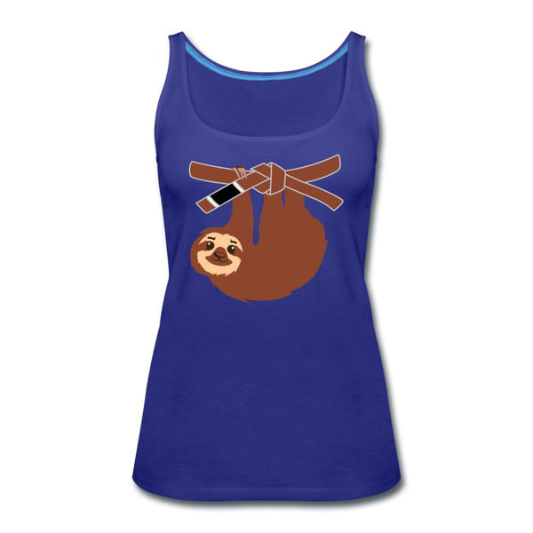 Brown Belt Sloth Women’s Tank Top - royal blue