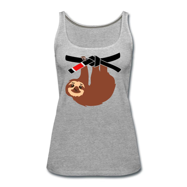 Black Belt Sloth Women’s Tank Top - heather gray