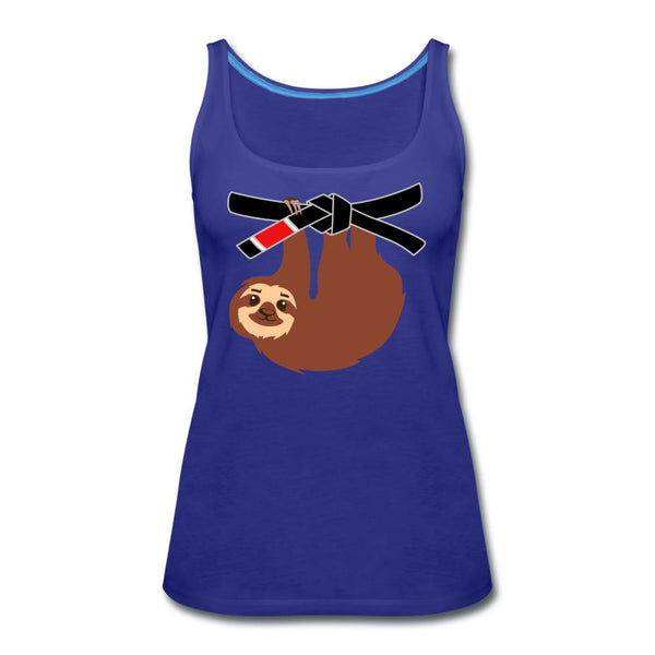 Black Belt Sloth Women’s Tank Top - royal blue