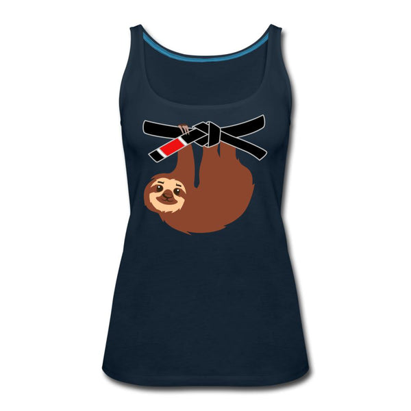 Black Belt Sloth Women’s Tank Top - deep navy