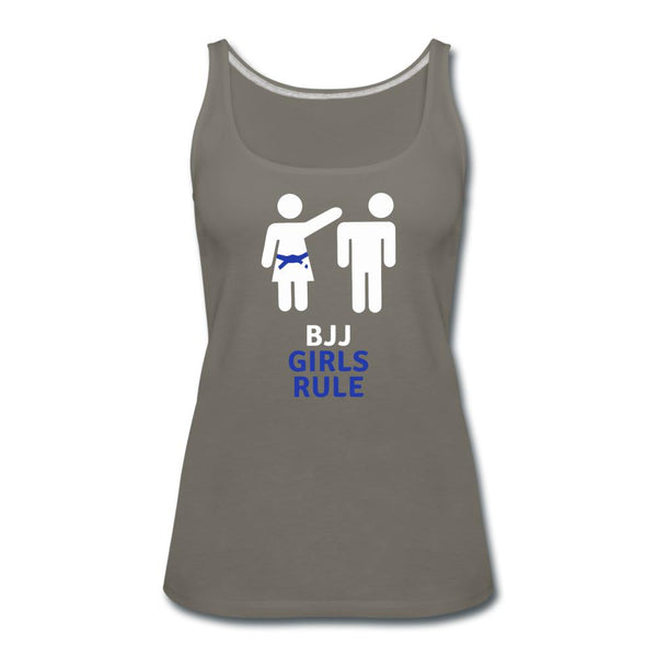 BJJ Girls Rule Women’s Tank Top - asphalt gray