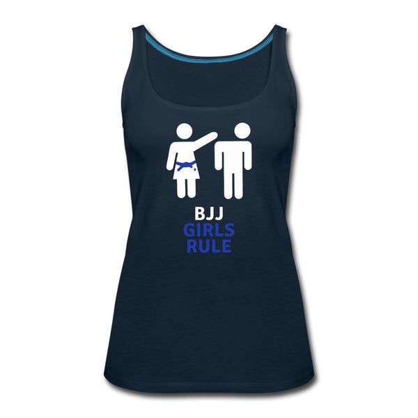 BJJ Girls Rule Women’s Tank Top - deep navy