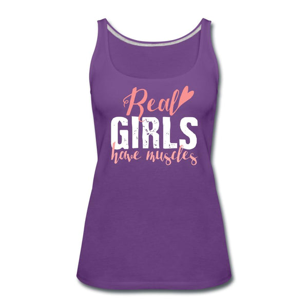 Real Girls Have Muscles Women’s Tank Top - purple