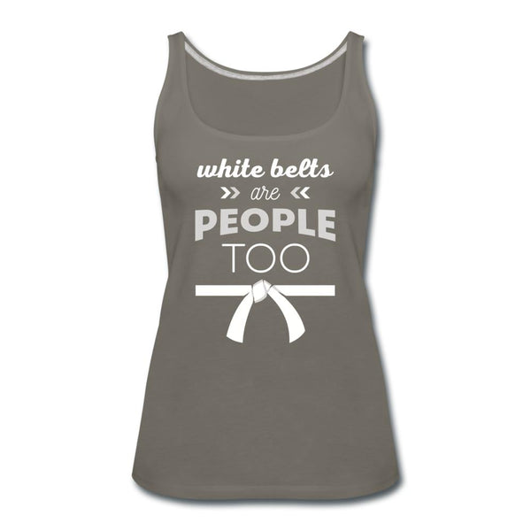 White Belts Are People Too Women’s Tank Top - asphalt gray