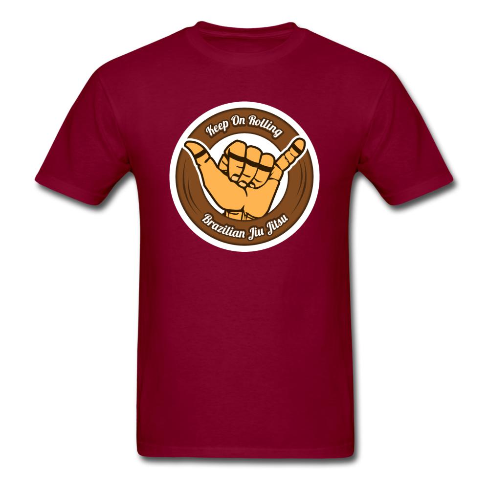 Keep On Rolling Brown Belt Unisex Classic T-Shirt - burgundy