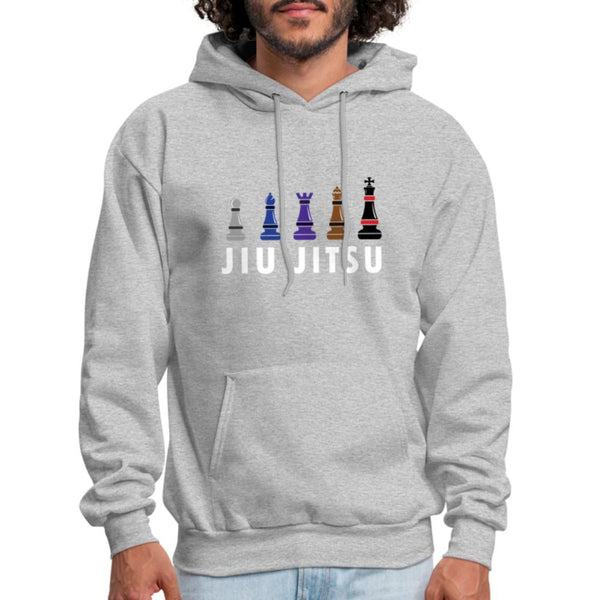 Chess Jiu Jitsu Men's Hoodie - heather gray
