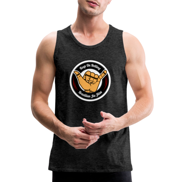 Keep On Rolling Black and Red Men’s Tank Top - charcoal grey