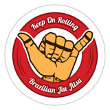 Keep On Rolling Red Sticker - white matte