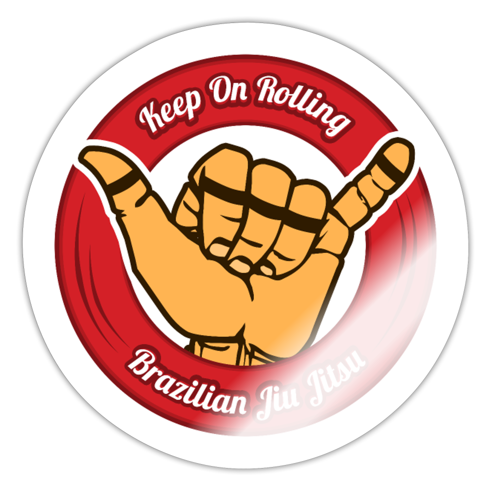 Keep On Rolling Red Sticker - white glossy