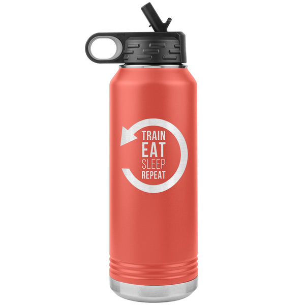 Train eat sleep repeat Water Bottle Tumbler 32 oz-Jiu Jitsu Legacy | BJJ Store