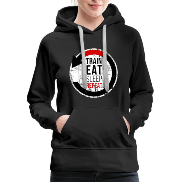 Train, Eat, Sleep, Repeat Women's Hoodie- [option1Jiu Jitsu Legacy | BJJ Apparel and Accessories