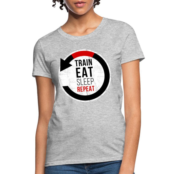 Train, Eat, Sleep, Repeat Women's T-Shirt- [option1Jiu Jitsu Legacy | BJJ Apparel and Accessories