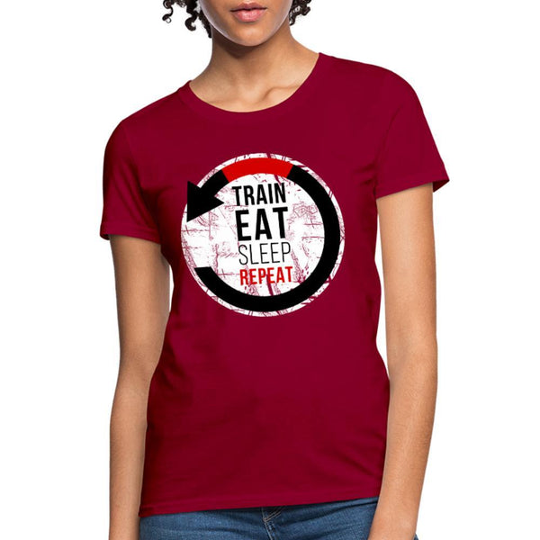 Train, Eat, Sleep, Repeat Women's T-Shirt- [option1Jiu Jitsu Legacy | BJJ Apparel and Accessories