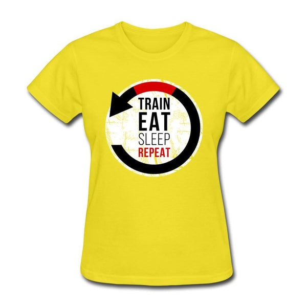 Train, Eat, Sleep, Repeat Women's T-Shirt- [option1Jiu Jitsu Legacy | BJJ Apparel and Accessories