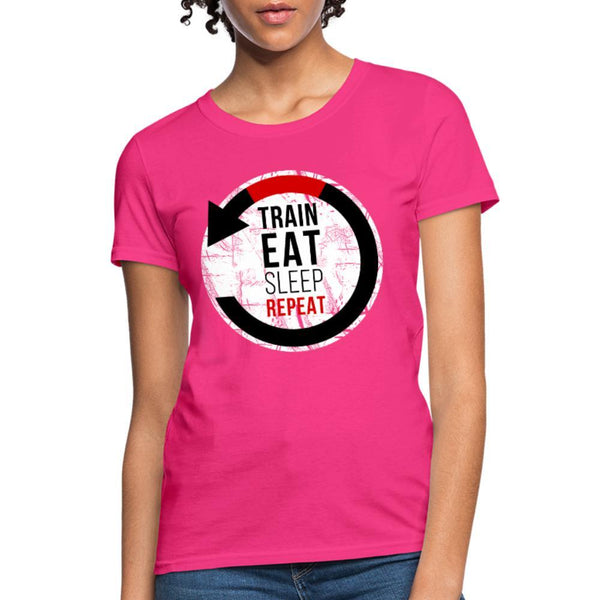 Train, Eat, Sleep, Repeat Women's T-Shirt- [option1Jiu Jitsu Legacy | BJJ Apparel and Accessories