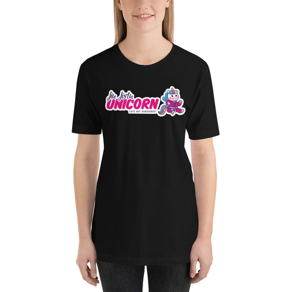 Jiu Jitsu Pink Gi Unicorn Sticker Staple T-Shirt