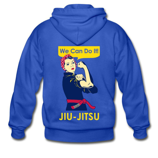 We Can Do It Zip Hoodie - royal blue