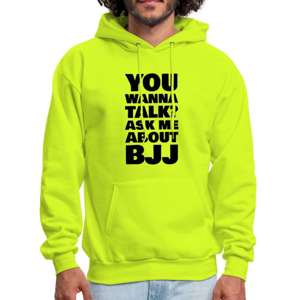 You wanna talk? Men's Hoodie - safety green
