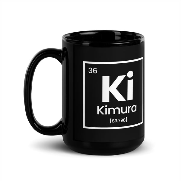 Periodic Table Kimura Black Glossy Mug