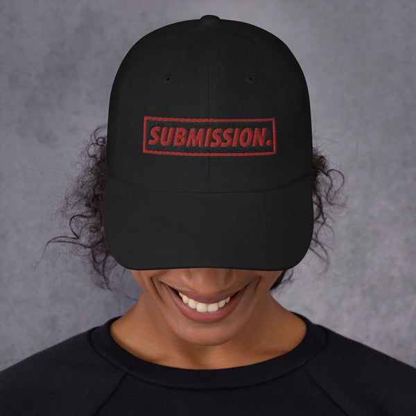 BJJ Text Submission Black Classic Dad Hat