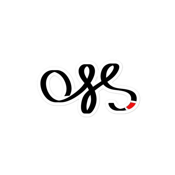Oss Black Belt Bubble-free stickers