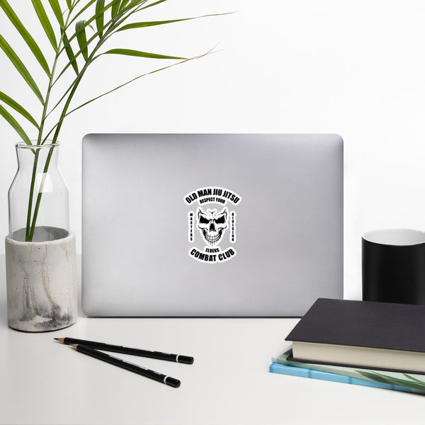 Old Man Jiu Jitsu Bubble-free stickers