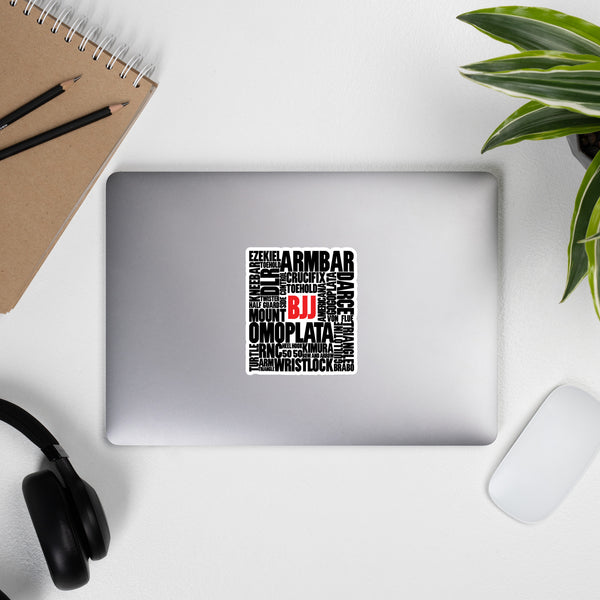 BJJ Words Bubble-Free Stickers