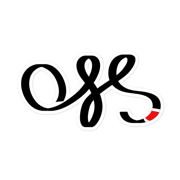 Oss Black Belt Bubble-free stickers