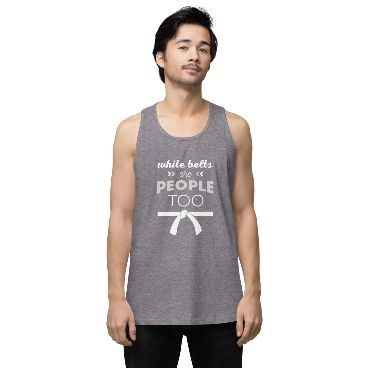 White Belts Are People Too Men’s Tank Top