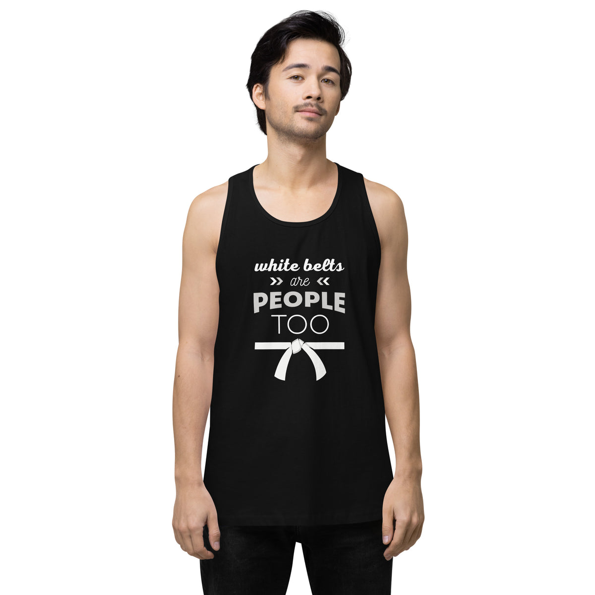 White Belts Are People Too Men’s Tank Top