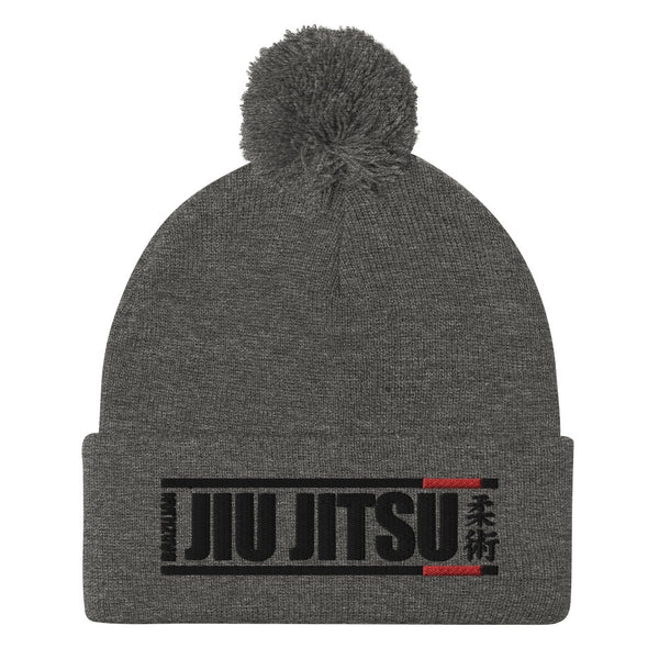 Jiu Jitsu Hieroglyphs Pom-Pom Beanie