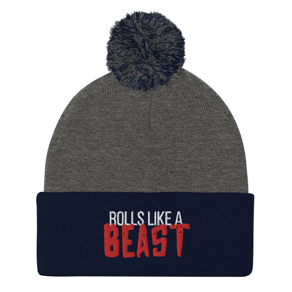 Rolls like a Beast Pom-Pom Beanie