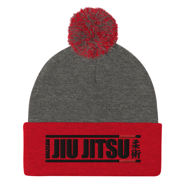 Jiu Jitsu Hieroglyphs Pom-Pom Beanie