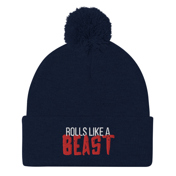 Rolls like a Beast Pom-Pom Beanie
