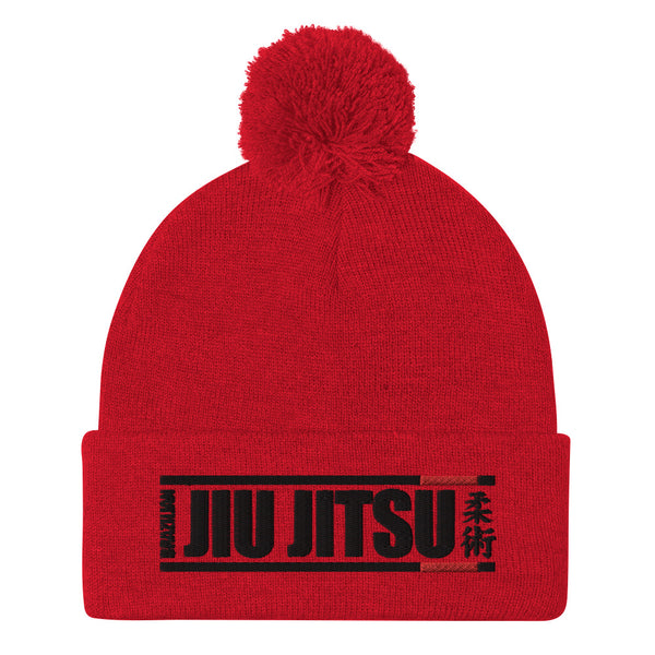 Jiu Jitsu Hieroglyphs Pom-Pom Beanie