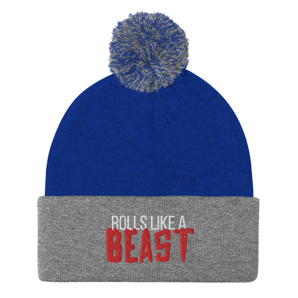 Rolls like a Beast Pom-Pom Beanie