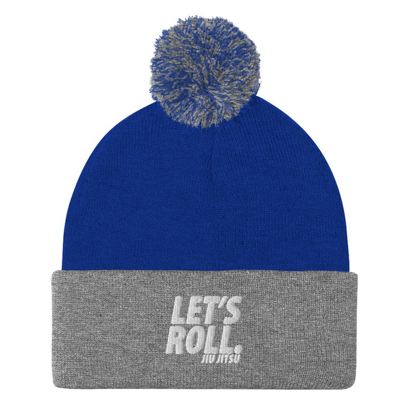Lets Roll White Pom-Pom Beanie