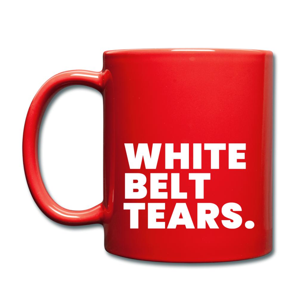 White Belt Tears Full Color Mug - red