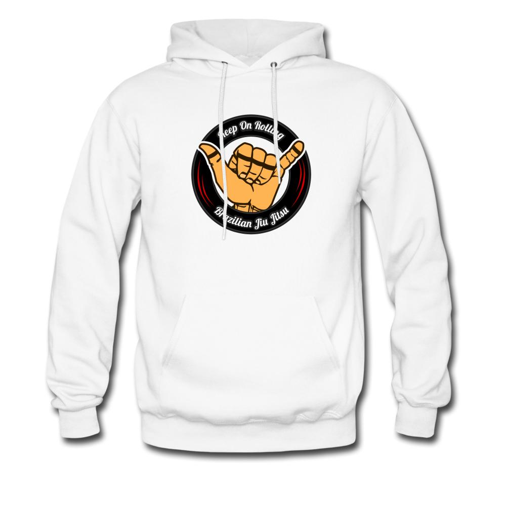 Keep On Rolling Black and Red Men's Hoodie - white