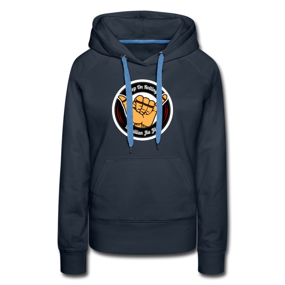 Keep On Rolling Black and Red Women's Hoodie - navy
