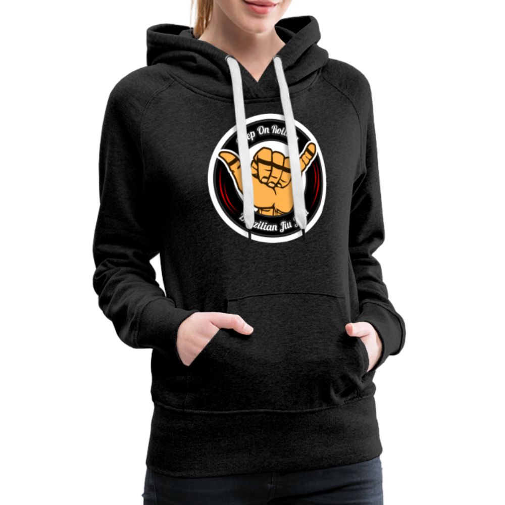 Keep On Rolling Black and Red Women's Hoodie - charcoal grey