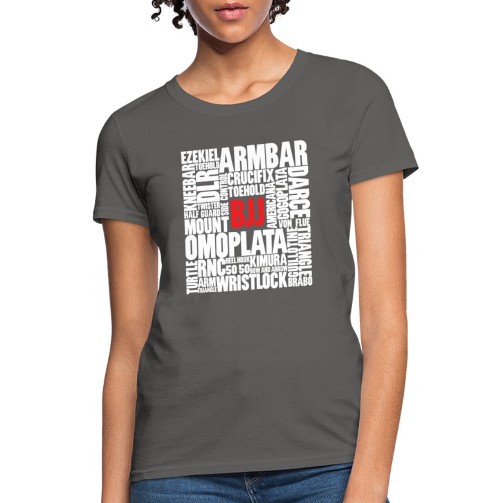 BJJ Words Women's T-Shirt - charcoal