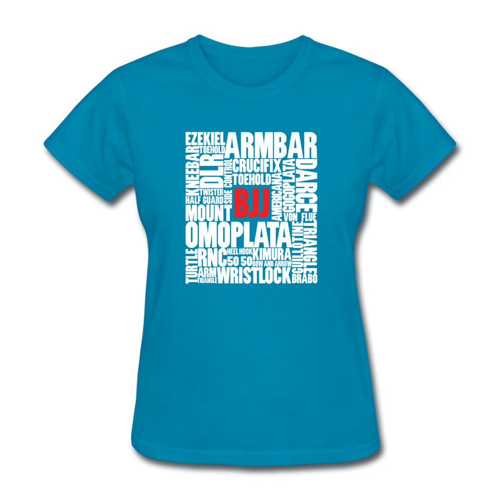 BJJ Words Women's T-Shirt - turquoise