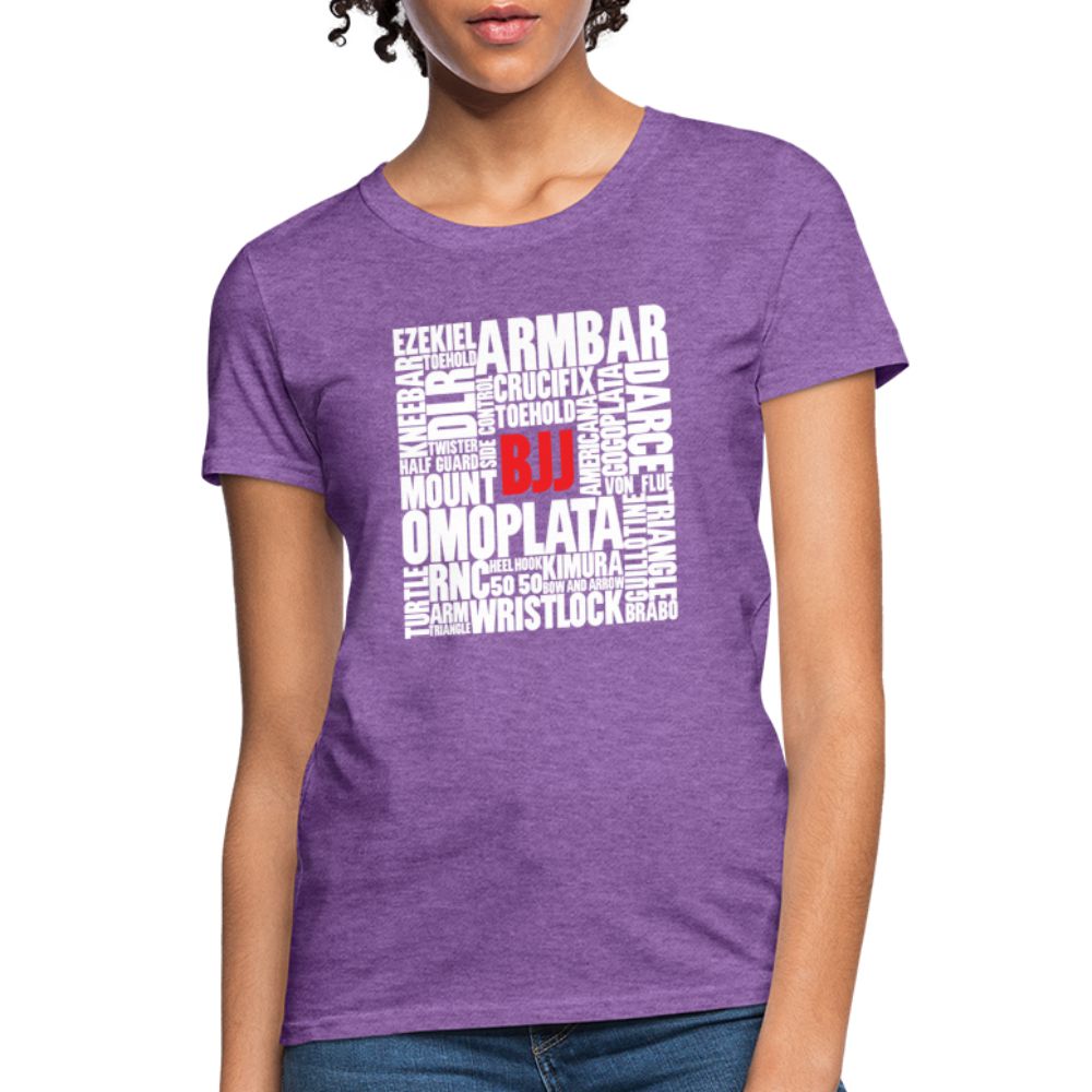 BJJ Words Women's T-Shirt - purple heather